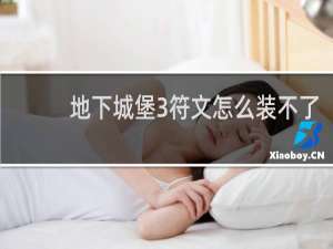 地下城堡3符文怎么装不了