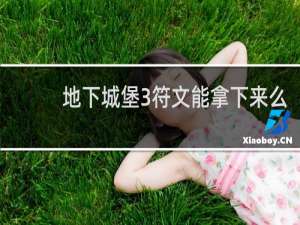 地下城堡3符文能拿下来么