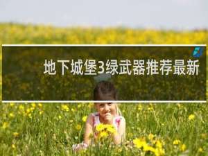 地下城堡3绿武器推荐最新