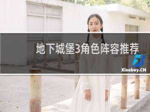 地下城堡3角色阵容推荐
