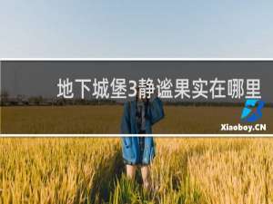 地下城堡3静谧果实在哪里