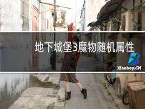 地下城堡3魔物随机属性