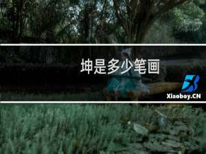坤是多少笔画