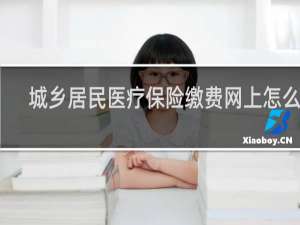 城乡居民医疗保险缴费网上怎么交
