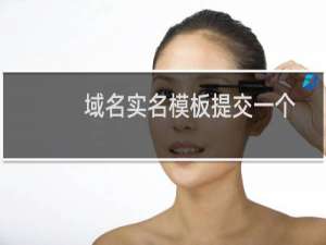 域名实名模板提交一个星期了，怎么还在审核中