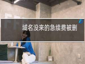 域名没来的急续费被删除-域名及账户问题