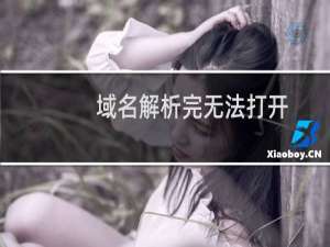 域名解析完无法打开，显示域名解析错误，修复后也不行