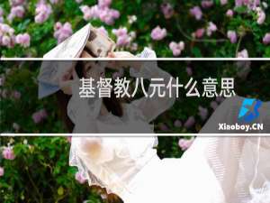 基督教八元什么意思