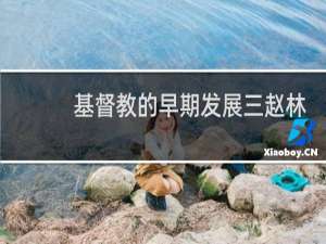 基督教的早期发展三赵林