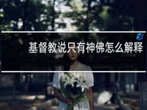 基督教说只有神佛怎么解释