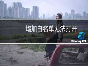 增加白名单无法打开，请查看