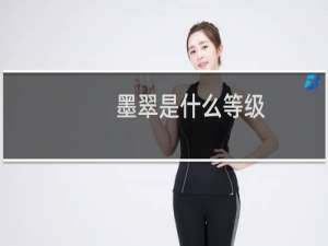 墨翠是什么等级（墨翠是什么等级翡翠）