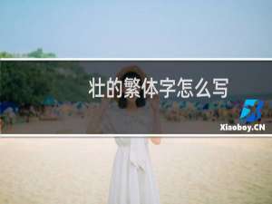 壮的繁体字怎么写