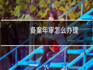 备案年审怎么办理，没看到入口