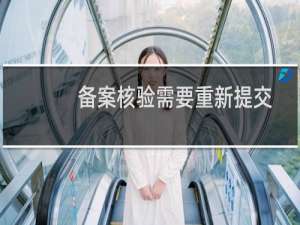 备案核验需要重新提交改下状态