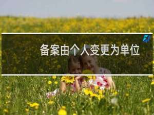 备案由个人变更为单位-备案平台