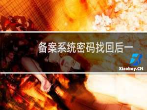 备案系统密码找回后一直提示错误