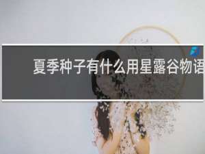 夏季种子有什么用星露谷物语