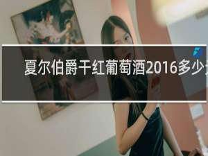 夏尔伯爵干红葡萄酒2016多少元