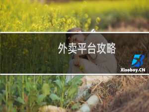 外卖平台攻略