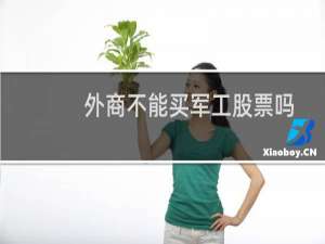 外商不能买军工股票吗