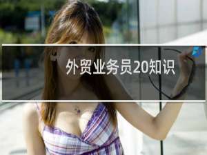 外贸业务员 知识