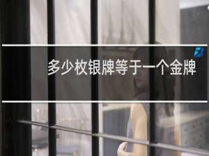 多少枚银牌等于一个金牌