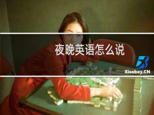 夜晚英语怎么说