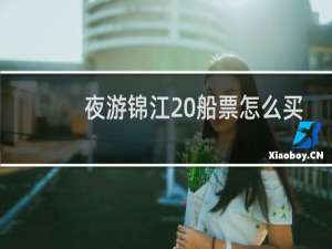 夜游锦江 船票怎么买