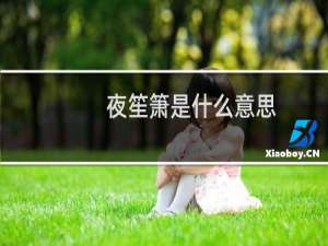 夜笙箫是什么意思（夜夜笙箫是啥子意思）