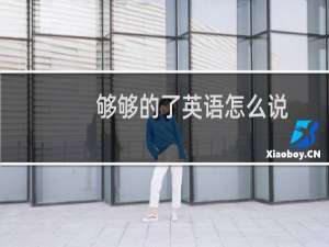 够够的了英语怎么说（够够的了啥意思）