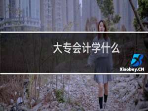 大专会计学什么