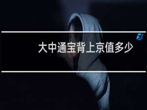 大中通宝背上京值多少
