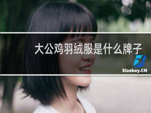 大公鸡羽绒服是什么牌子