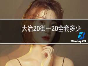 大冶 御一 全套多少