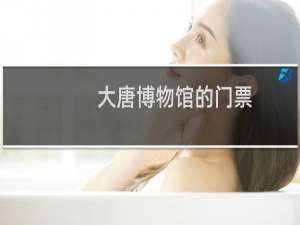 大唐博物馆的门票