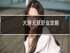 大唐无双职业攻略