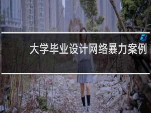 大学毕业设计网络暴力案例