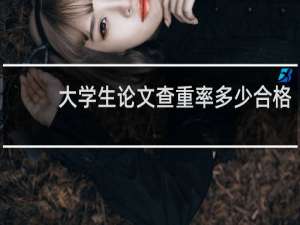 大学生论文查重率多少合格