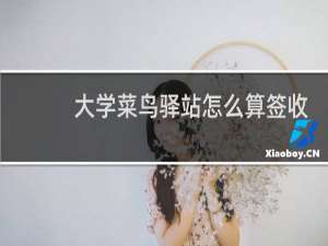 大学菜鸟驿站怎么算签收