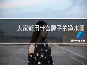 大家都用什么牌子的净水器