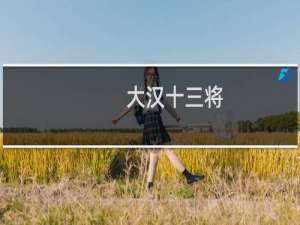 大汉十三将