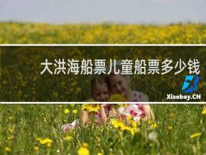 大洪海船票儿童船票多少钱
