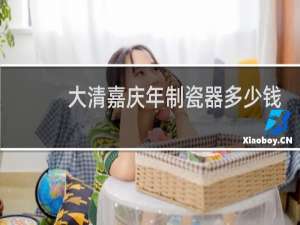大清嘉庆年制瓷器多少钱