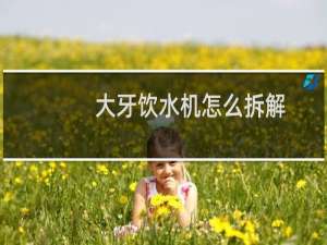 大牙饮水机怎么拆解