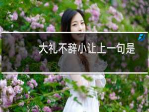 大礼不辞小让上一句是什么（大礼不辞小让上一句是什么）