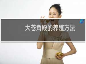 大苍角殿的养殖方法