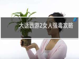 大话西游2女人强毒攻略