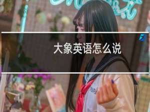 大象英语怎么说