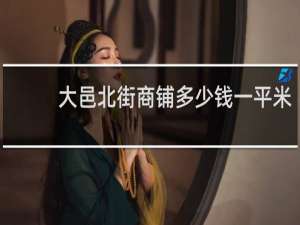 大邑北街商铺多少钱一平米